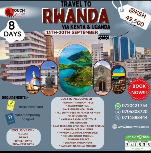 8 DAYS RWANDA ADVENTURE VIA KENYA, UGANDA AND RWANDA