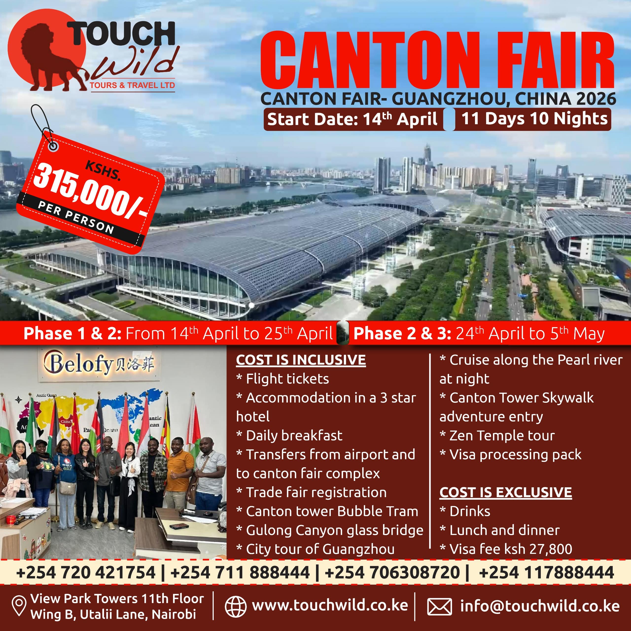 CANTON FAIR- GUANGZHOU, CHINA APRIL 2026 @KSH 315,000