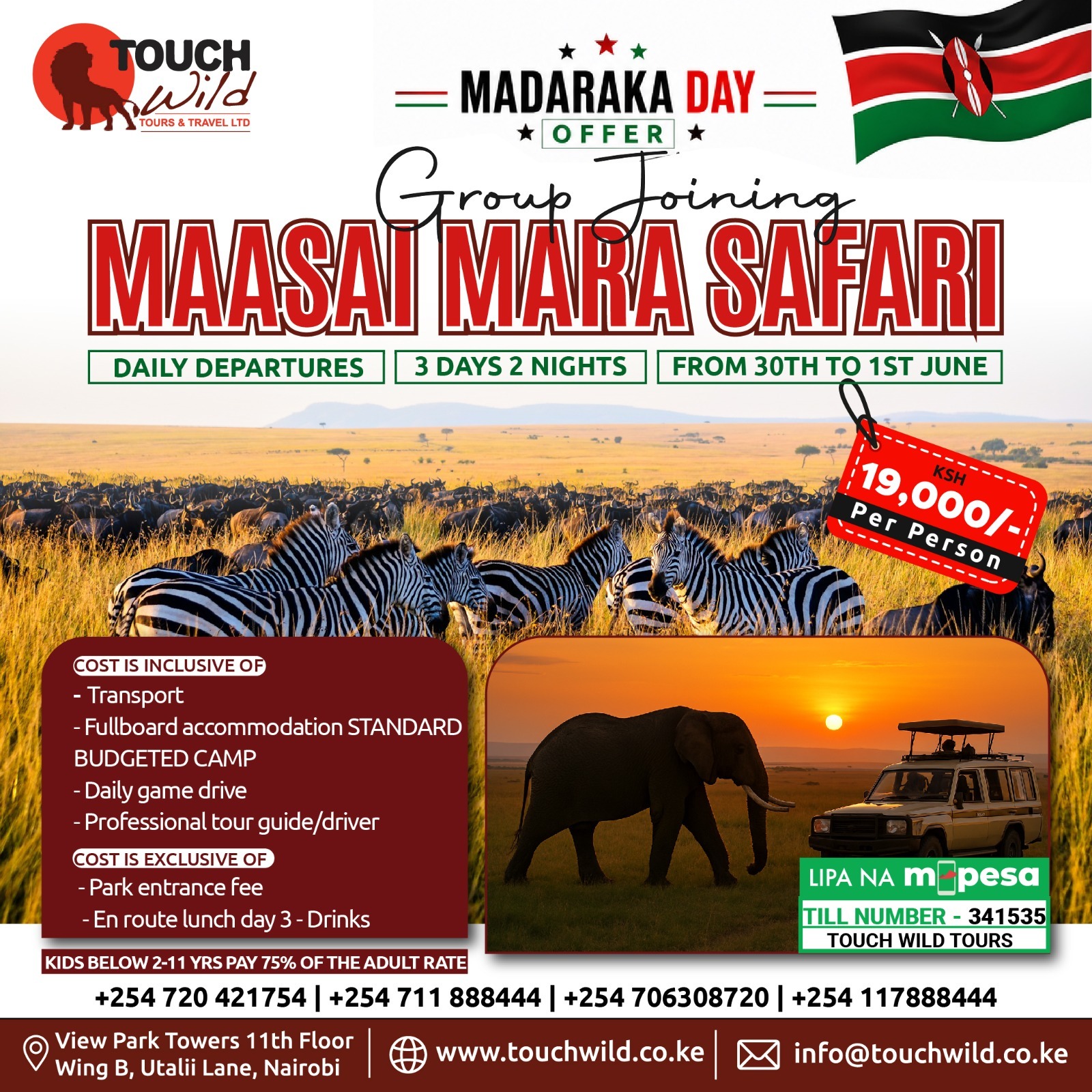 Madaraka Weekend Masai Mara Game Drive
